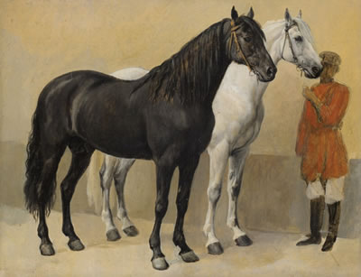 TWO HORSES OF PRINCE ANATOLE DEMIDOFF