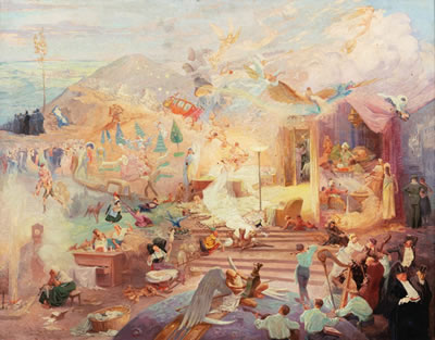 PHANTASMAGORICAL SCENE, ALSO CALLED LIBERTY by Adolphe Willette - Auction record, sale price, and art valuation. Compare with similar artists and explore comparable artworks.