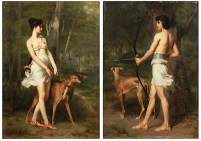 Sample artwork by Gaston Casimir Saint-Pierre (1833 - 1916), known for female figure and portrait painting, nude figures, decoration, orientalism - View similar artists and auction records