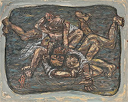 Father Playing with Two Sons