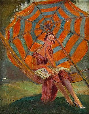 "GIRL WITH AN UMBRELLA" by Pedro Casas Abarca - Auction record, sale price, and art valuation. Compare with similar artists and explore comparable artworks.