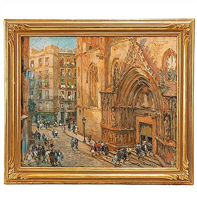 Sample artwork by Ramon Lopez Munoz (1905 - 1983), known for painting - View similar artists and auction records