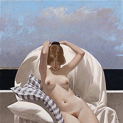 Nude in High-backed Chair by Neil Rodger - Auction record, sale price, and art valuation. Compare with similar artists and explore comparable artworks.