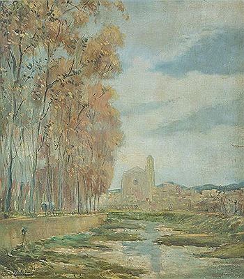 Landscape with church