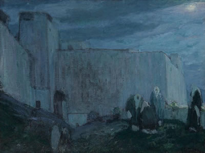 Moonrise by Kasbah (Morocco)