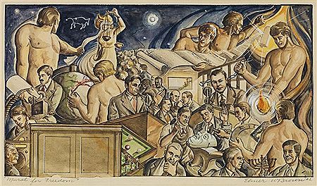 Mural for Freedom (Study for Men's City Club, Cleveland, OH)
