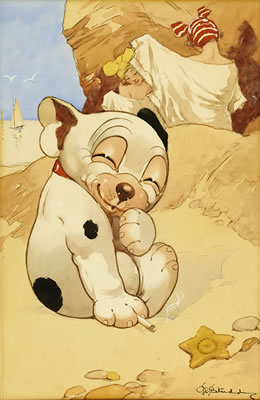 Sample artwork by George Studdy (1878 - 1948), known for drawing, illustration, bonzo cartoon - View similar artists and auction records