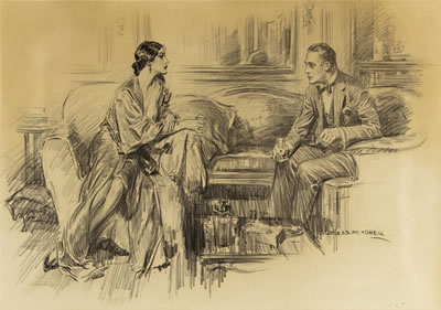 Couple with Martinis