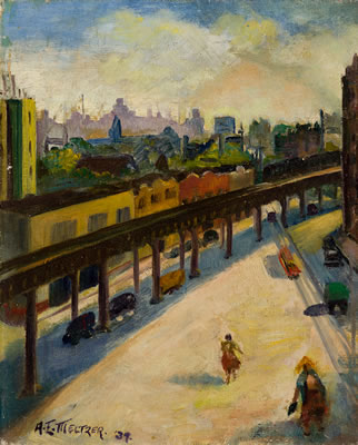 The Brooklyn El by Anna Elkan Meltzer - Auction record, sale price, and art valuation. Compare with similar artists and explore comparable artworks.