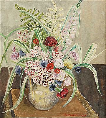 Sample artwork by Gertrude Bodinnar Harvey (1879 - 1966), known for floral still-life and landscape painting, textile and clothing design - View similar artists and auction records