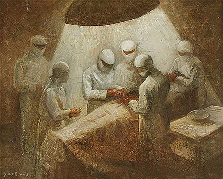 WARTIME FIELD HOSPITAL, c.1940s by Juliet Pannett - Auction record, sale price, and art valuation. Compare with similar artists and explore comparable artworks.