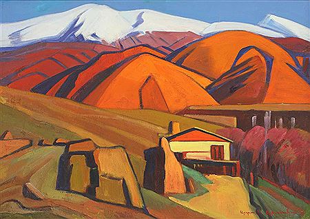 'Orange House by the Mountains'