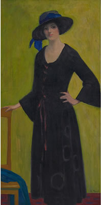 Woman in a Black Dress