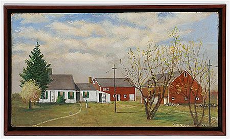 A Charming 'Self-Portrait" of the Dyer family home in North Appleton, Maine, including the barns