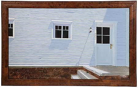 Closeup of a Clapboard House in Sunlight