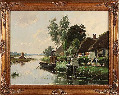 Dutch farm near a river by Henk Bellaard - Auction record, sale price, and art valuation. Compare with similar artists and explore comparable artworks.
