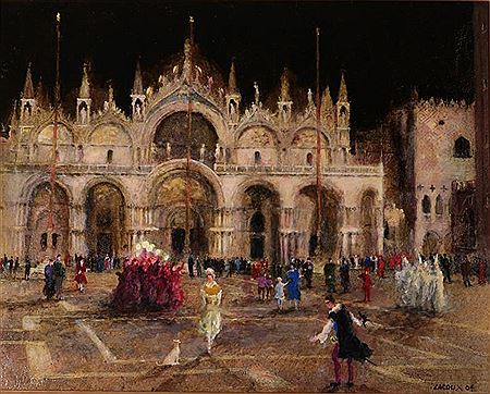 ''Carnival Night, Piazza San Marco, Venice'' by John Lacoux - Auction record, sale price, and art valuation. Compare with similar artists and explore comparable artworks.