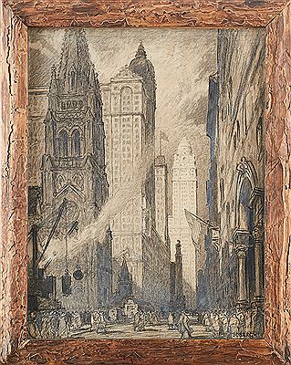Vy mot Trinity Church, New York by Ferdinand Boberg - Auction record, sale price, and art valuation. Compare with similar artists and explore comparable artworks.