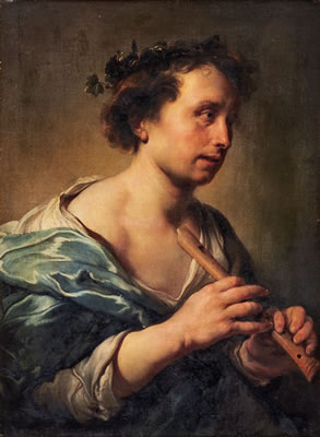 A Shepherd with a flute