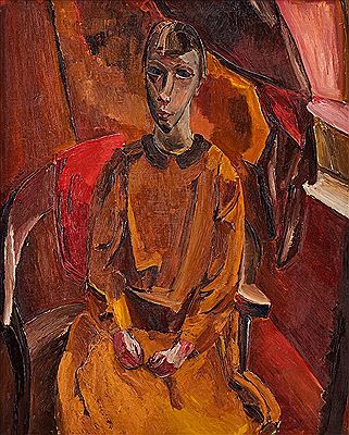 Flicka i gul klänning by Vera Nilsson - Auction record, sale price, and art valuation. Compare with similar artists and explore comparable artworks.