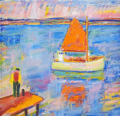Segelbåt under rosa himmel by Folke Andreasson - Auction record, sale price, and art valuation. Compare with similar artists and explore comparable artworks.
