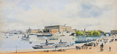 Vy över Strömmen och Stockholms slott