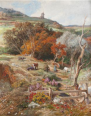 Sample artwork by Henri-Arthur Bonnefoy (1839 - 1917), known for landscape, rural genre painting - View similar artists and auction records