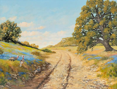Turkeys Crossing Road by Zeke Hernandez - Auction record, sale price, and art valuation. Compare with similar artists and explore comparable artworks.