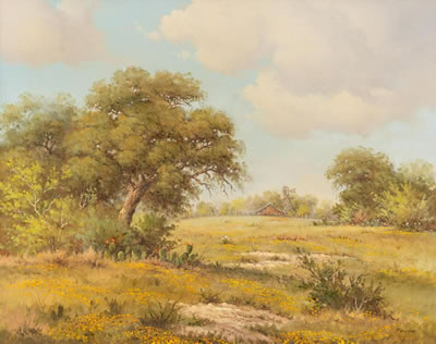 "Texas Hill Country/The Open Field" by Charlotte Claire (Warden) Payne - Auction record, sale price, and art valuation. Compare with similar artists and explore comparable artworks.