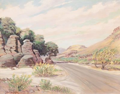 "Picnic Rocks-Davis Mountains", 1951