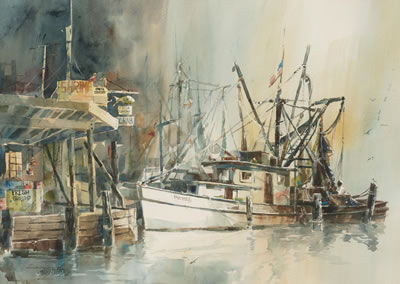 Sample artwork by Finis Collins (1929 - 2024), known for landscape, watercolor - View similar artists and auction records