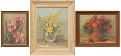 Pink Floral; Orange Floral; Yellow Floral (3)