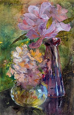 A still life with magnolias by Menso Kamerlingh Onnes - Auction record, sale price, and art valuation. Compare with similar artists and explore comparable artworks.
