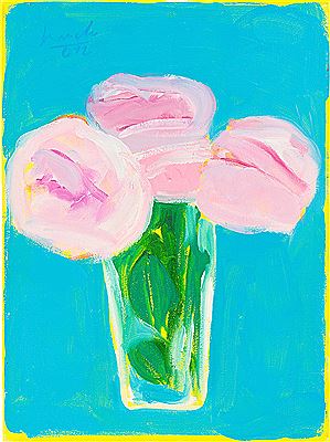 Stillleben mit Blumenvase. 2012