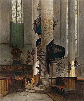 The pulpit of the St. Georg zu Nördlingen