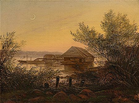 Ship mill on the Elbe near Dresden