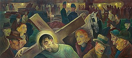 Bearing of the cross (Friedrichstrasse) by Albert Birkle - Auction record, sale price, and art valuation. Compare with similar artists and explore comparable artworks.
