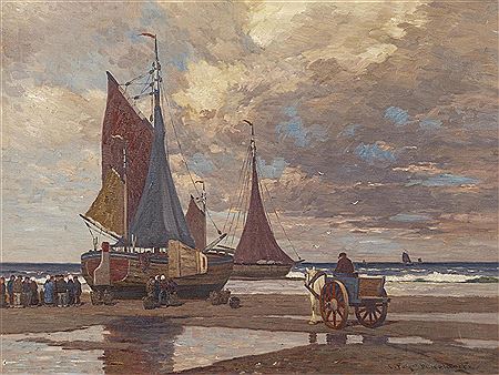 Fischerboote am Strand by Carl Otto Fey - Auction record, sale price, and art valuation. Compare with similar artists and explore comparable artworks.