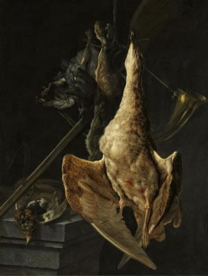 Hunting Still Life with Goose and Hares.