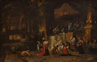 King Ahaz Sacrifices his Son to the Moloch