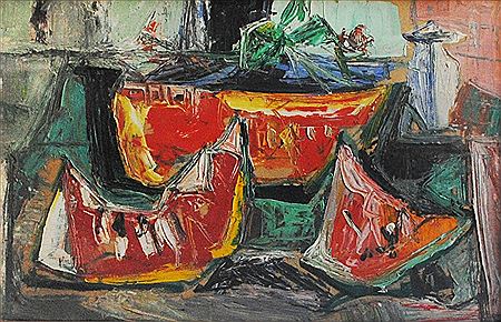 Still life with watermelon