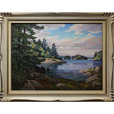 GLORIOUS AFTERNOON - MUSKOKA by John Rennie - Auction record, sale price, and art valuation. Compare with similar artists and explore comparable artworks.