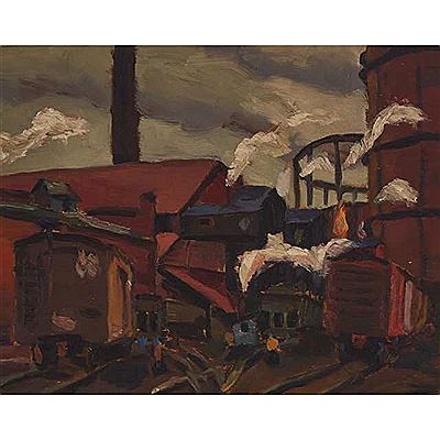 SUNDAY MORNING, THE GAS WORKS, TORONTO, 1937