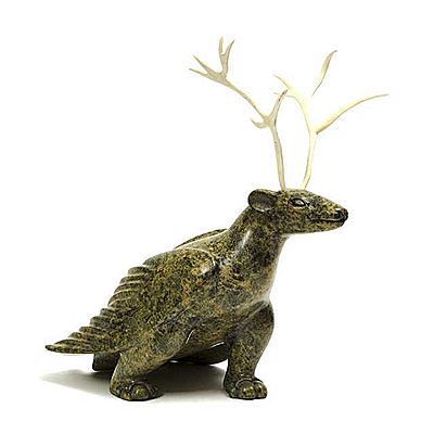 CARIBOU BIRD SPIRIT by Lukta Qiatsuk - Auction record, sale price, and art valuation. Compare with similar artists and explore comparable artworks.