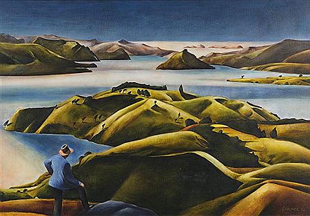 Whangaroa Harbour looking toward Motuopae (Peach) Island by Stanley Palmer - Auction record, sale price, and art valuation. Compare with similar artists and explore comparable artworks.