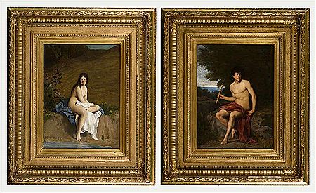 Pendants Darstellungen von Daphnis und Echinais