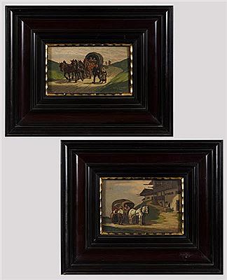 Zwei kleine Gemälde mit Pferdegespannen by Fritz Scholl - Auction record, sale price, and art valuation. Compare with similar artists and explore comparable artworks.
