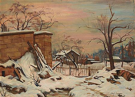 "Garden landscape in winter"
