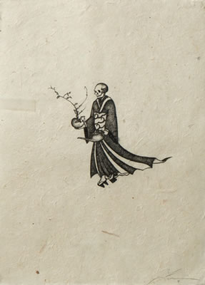 Skeleton Geisha w/ Bonsai