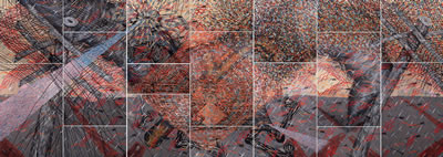 War in Motion While Systems Intensify, In Chaos We Become (18 panels)